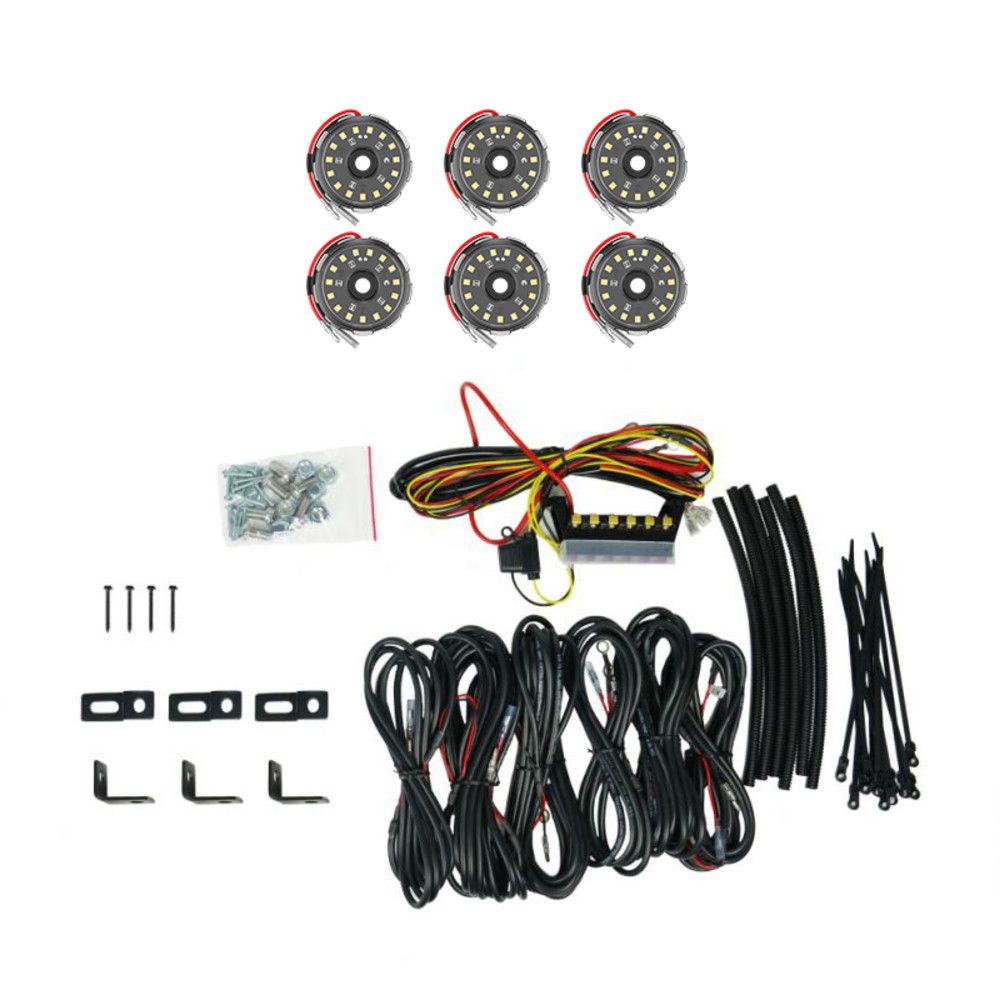KC HiLiTES Cyclone V2 LED ロックライトキット 6灯 汎用 – アメリカン