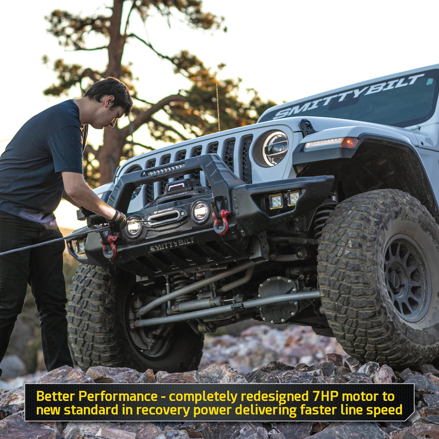 Smittybilt X2O Gen3 12000lb シンセティックロープ ウインチ