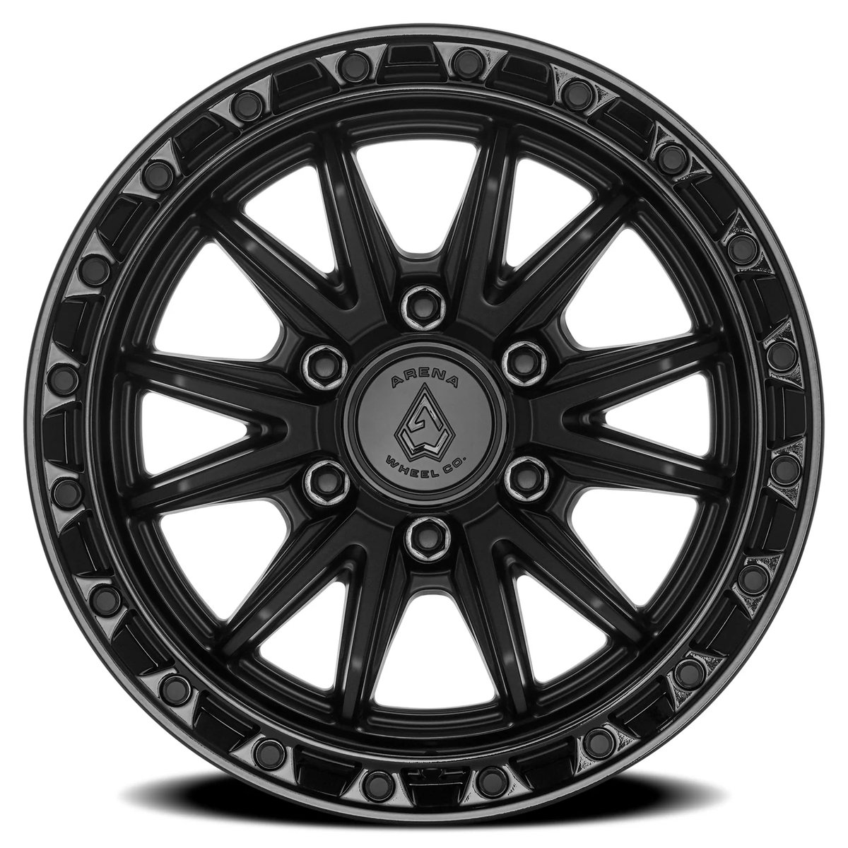 Arena Wheel アリーナ ホイール  A135 ATLAS | SATIN BLACK CENTER GLOSSY BLACK LIP