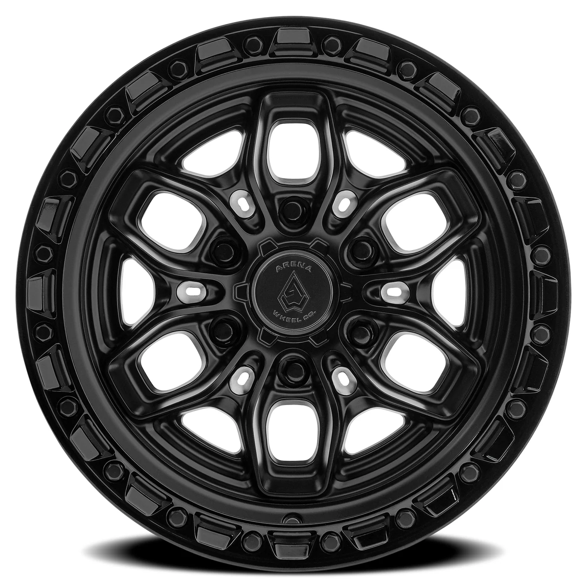Arena Wheel アリーナ ホイール  A142 FURY | SATIN BLACK CENTER GLOSSY BLACK LIP