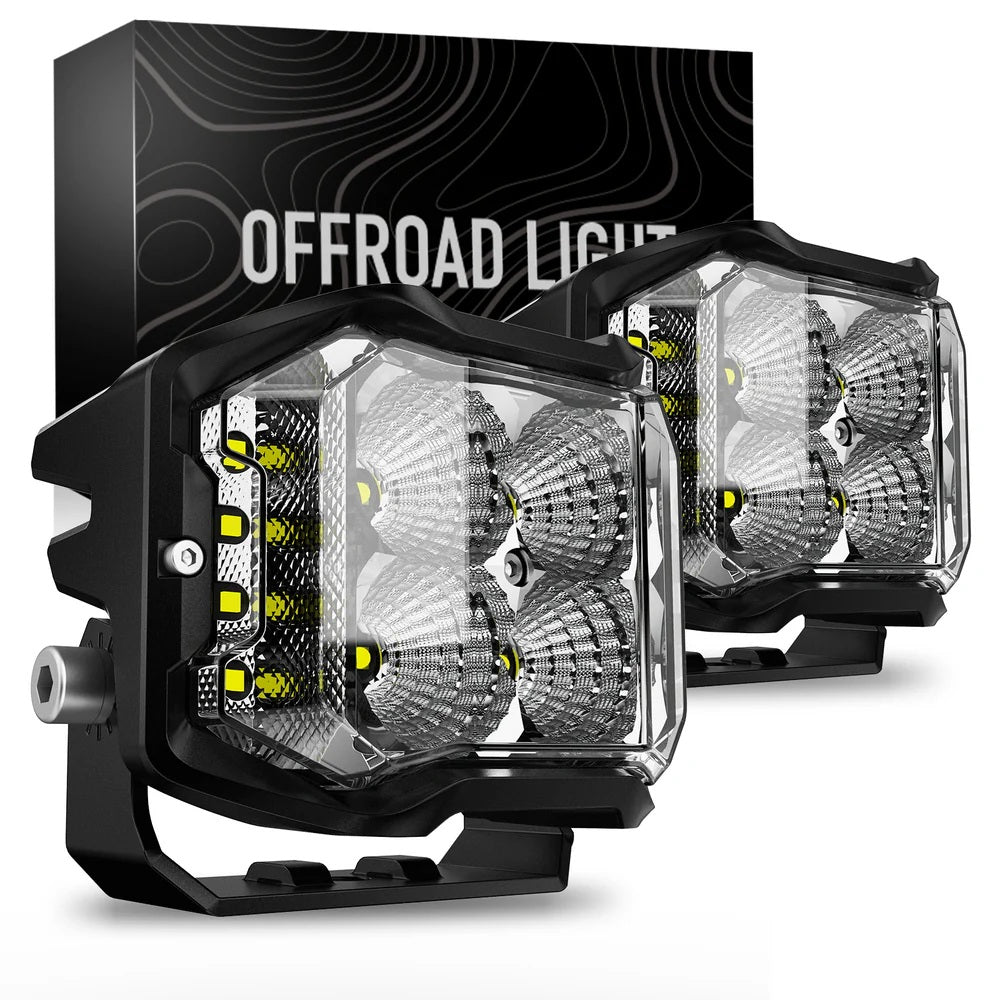 NOVSIGHT ROCKシリーズ 4インチ LEDポッドライト サイドライト付
