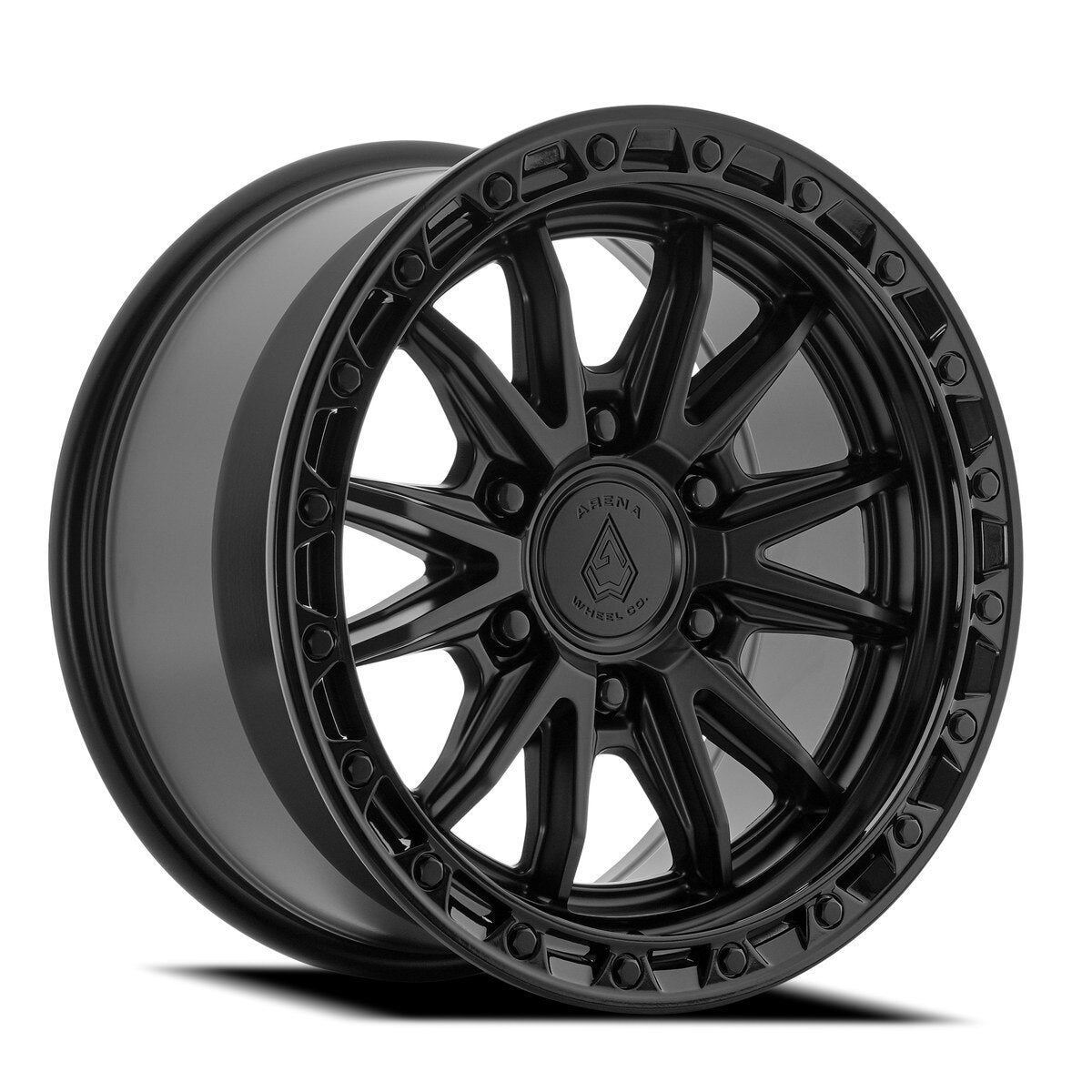 Arena Wheel アリーナ ホイール  A135 ATLAS | SATIN BLACK CENTER GLOSSY BLACK LIP