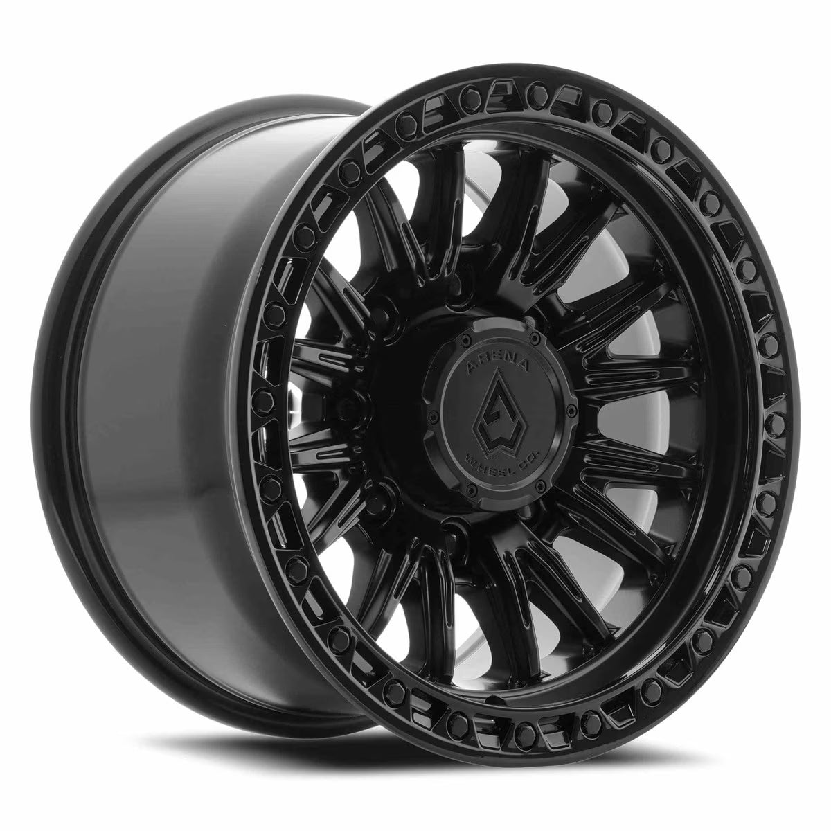 Arena Wheel アリーナ ホイール  A132 BLITZ | SATIN BLACK CENTER GLOSSY BLACK LIP