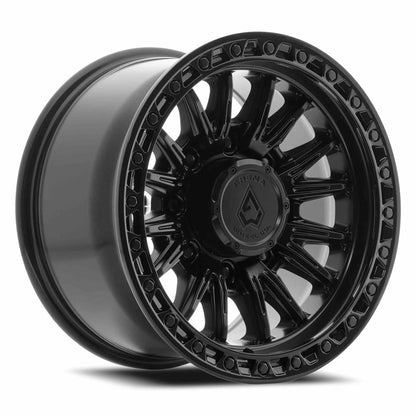 Arena Wheel アリーナ ホイール  A132 BLITZ | SATIN BLACK CENTER GLOSSY BLACK LIP