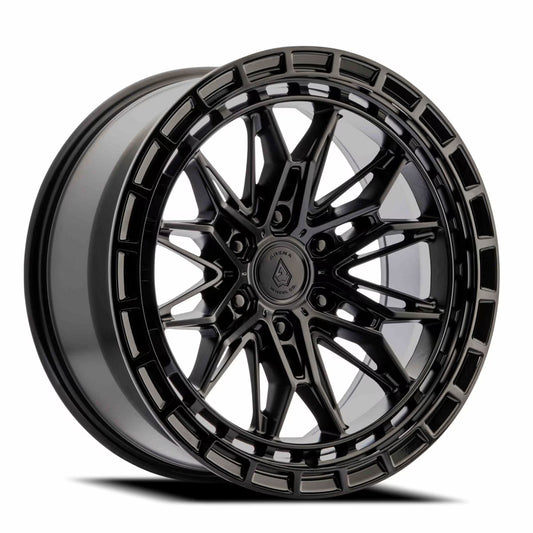 Arena Wheel アリーナ ホイール  A147 EMPIRE | SATIN BLACK CENTER GLOSSY BLACK LIP