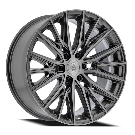 Arena Wheel アリーナ ホイール  A124 FINESSE | GLOSSY GUN METAL BRUSHED FACE