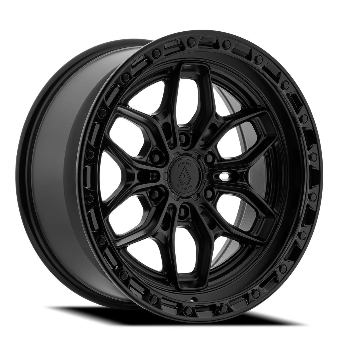 Arena Wheel アリーナ ホイール  A142 FURY | SATIN BLACK CENTER GLOSSY BLACK LIP