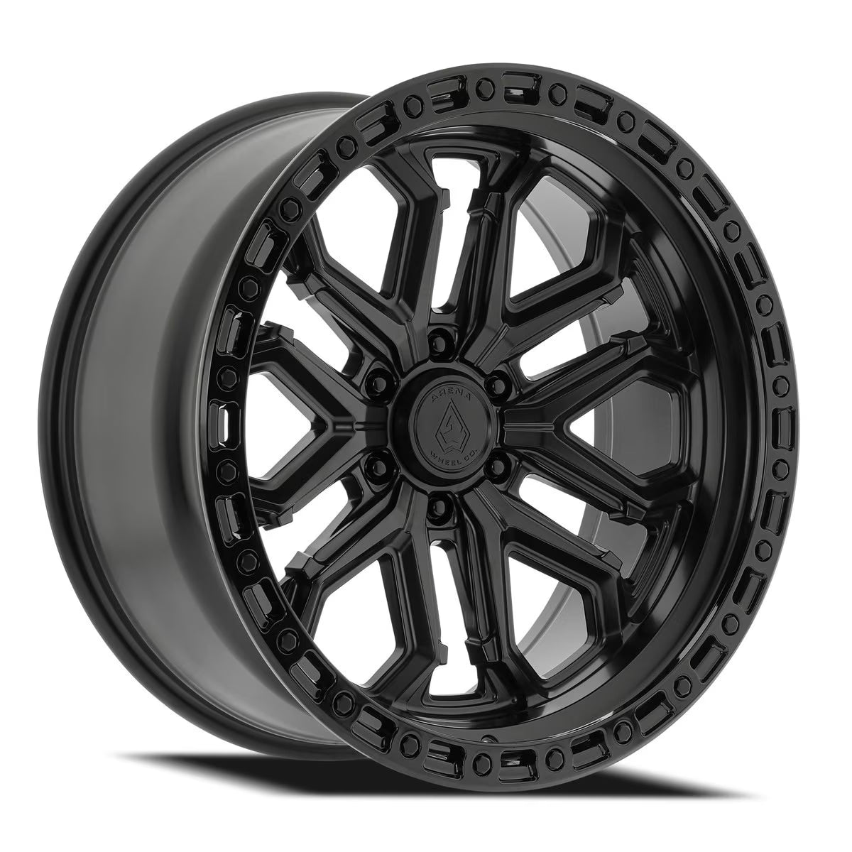 Arena Wheel アリーナ ホイール  A125 JACKAL | SATIN BLACK CENTER GLOSSY BLACK LIP