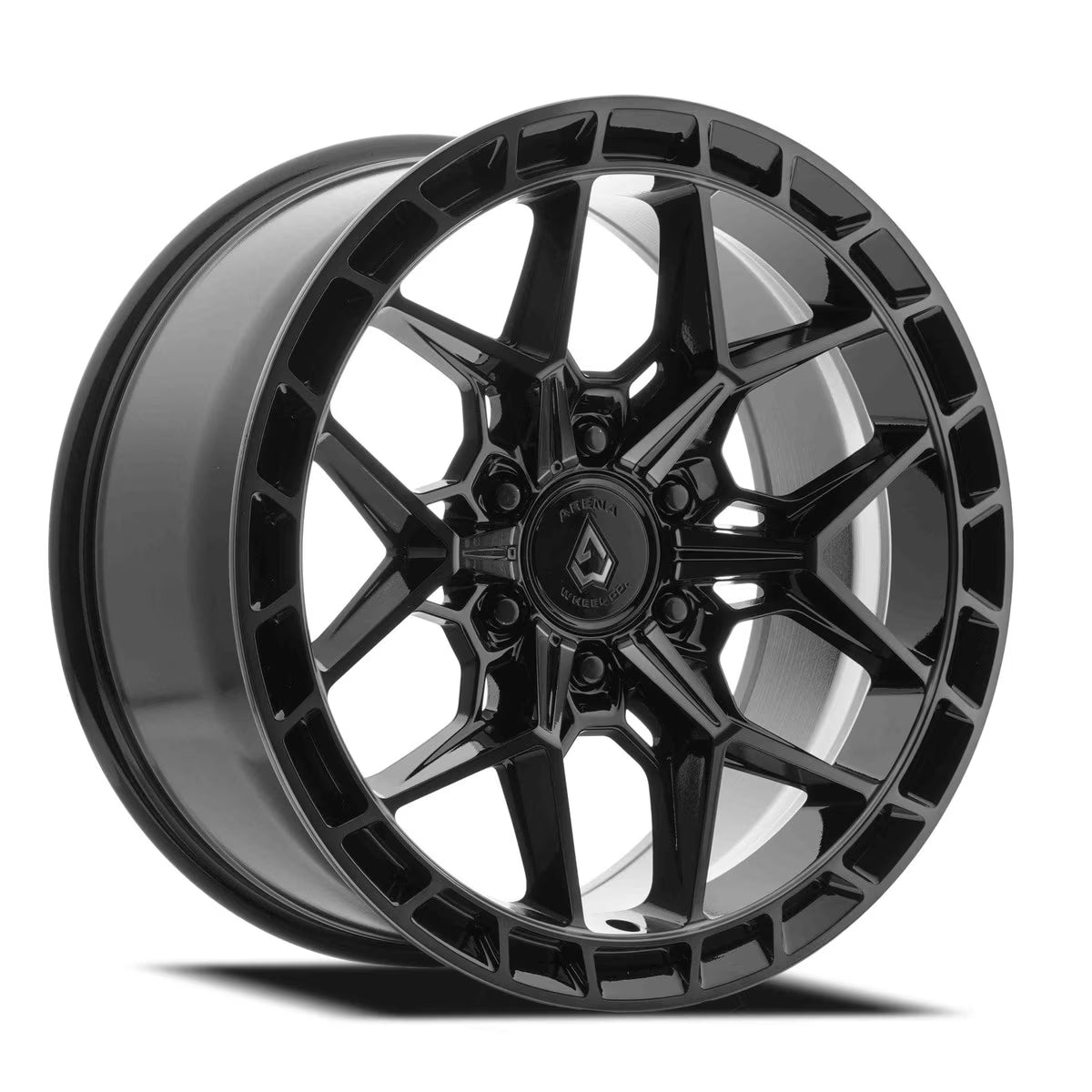 Arena Wheel アリーナ ホイール  A133 RAMPAGE | GLOSSY BLACK CENTER MACHINED DDT