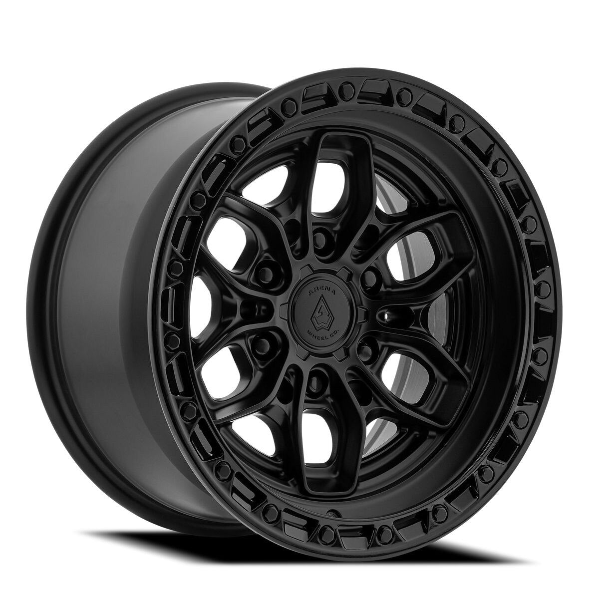 Arena Wheel アリーナ ホイール  A142 FURY | SATIN BLACK CENTER GLOSSY BLACK LIP