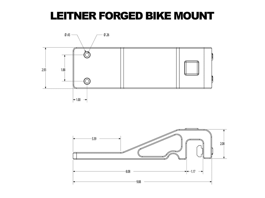 Leitner Designs フォージド (鍛造) バイクラック取付けマウント