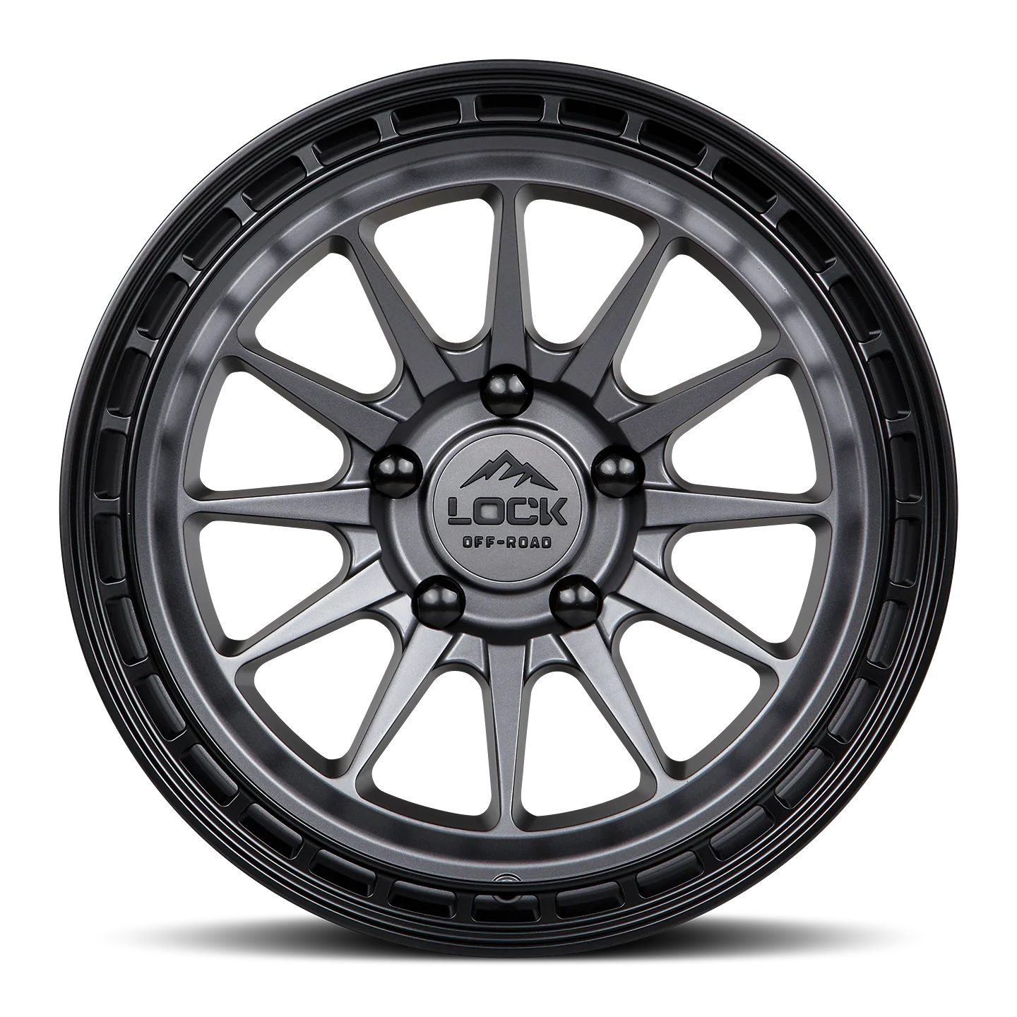 Lock Off Road Wheels ロックオフロード ホイール BAJA | Matte Gray w/ Matte Black Ring