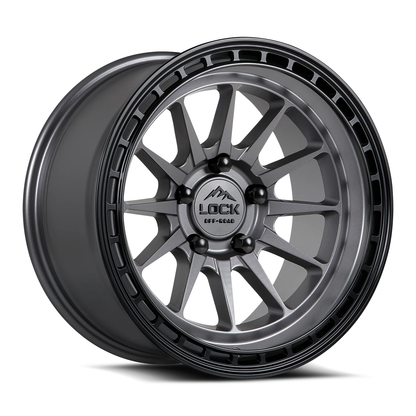 Lock Off Road Wheels ロックオフロード ホイール BAJA | Matte Gray w/ Matte Black Ring