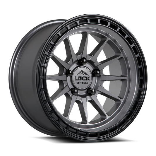 Lock Off Road Wheels ロックオフロード ホイール BAJA | Matte Gray w/ Matte Black Ring