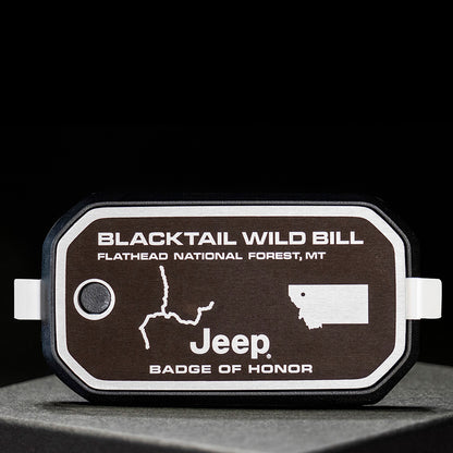 Badge of Honor バッジオブオナー Montana Flathead National Forest Black Tail Wild Bill Trail モンタナ フラットヘッド国立森林 本国 ジープバッジ