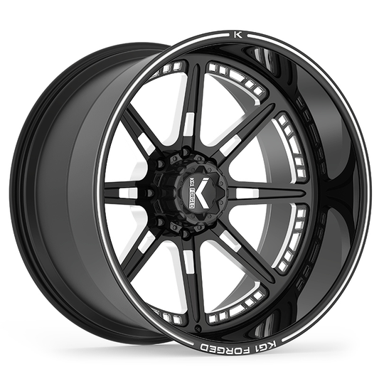 KG1 FORGED ホイール KC007 COMPASS | GLOSS BLACK MILLED