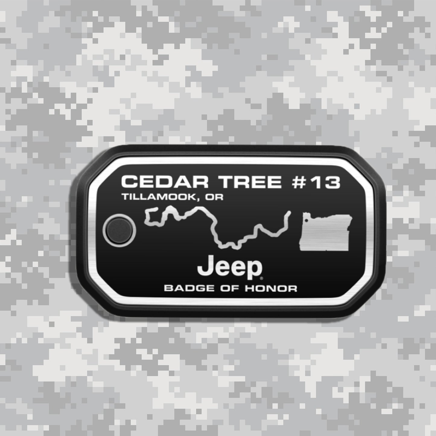 Badge of Honor バッジオブオナー Oregon Tillamook Cedar Tree #13 オレゴン ティラムック 本国 ジープバッジ