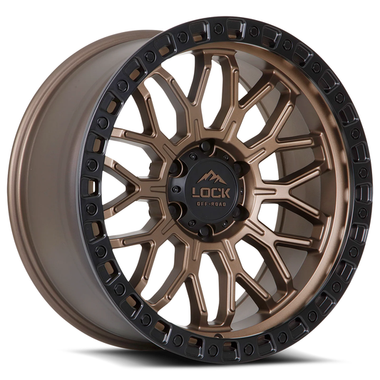 Lock Off Road Wheels ロックオフロード ホイール COMBAT | Matte Bronze w/ Matte Black Ring