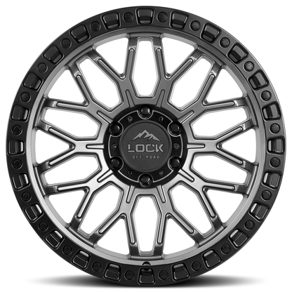 Lock Off Road Wheels ロックオフロード ホイール COMBAT | Matte Grey w/ Matte Black Ring