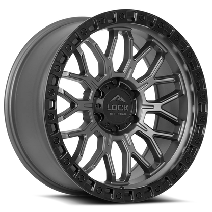 Lock Off Road Wheels ロックオフロード ホイール COMBAT | Matte Grey w/ Matte Black Ring