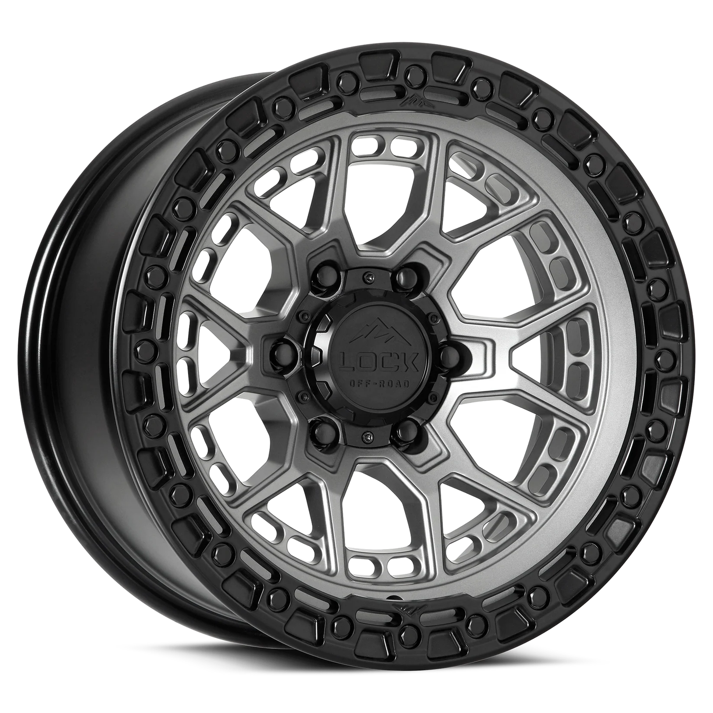 Lock Off Road Wheels ロックオフロード ホイール COMMANDO | Matte Grey w/ Matte Black Ring