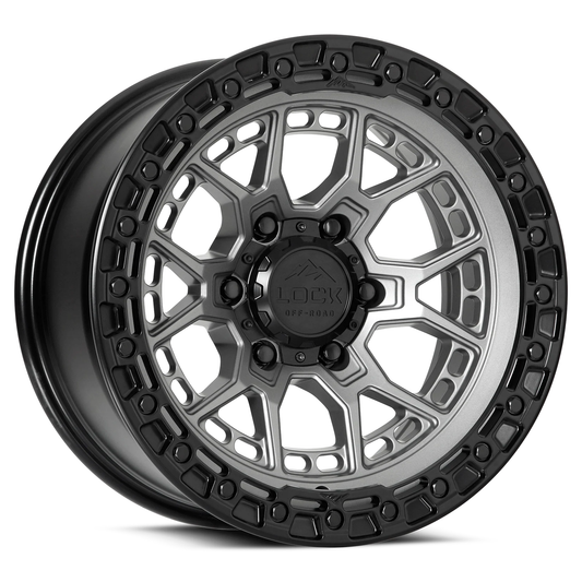 Lock Off Road Wheels ロックオフロード ホイール COMMANDO | Matte Grey w/ Matte Black Ring