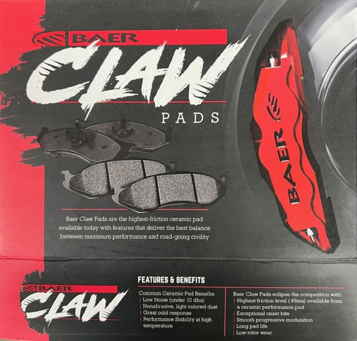 BAER Claw ブレーキパッド フロント用 (JL/JT)