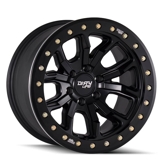 Dirty life Wheels ダーティーライフ ホイール DT-1 9303 | MATTE BLACK W/SIMULATED BEADLOCK RING