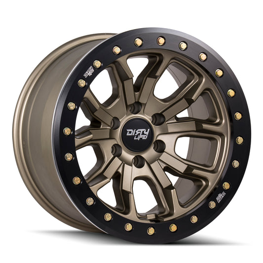 Dirty life Wheels ダーティーライフ ホイール DT-1 9303 | SATIN GOLD W/SIMULATED BEADLOCK RING