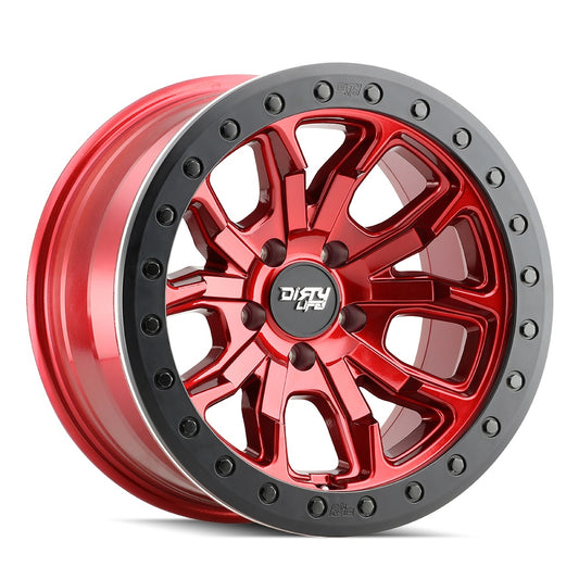 Dirty life Wheels ダーティーライフ ホイール DT-1 9303 | CRIMON CANDY RED W/SIMULATED BEADLOCK RING