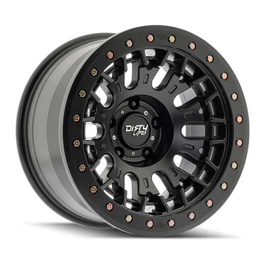 Dirty life Wheels ダーティーライフ ホイール DT-3 9317 | SATIN BLACK W/SIMULATED BEADLOCK RING
