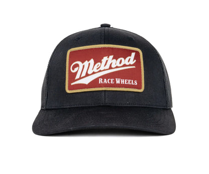 Method メソッド Pub Patch Curvebill Trucker Hat Snapback Black