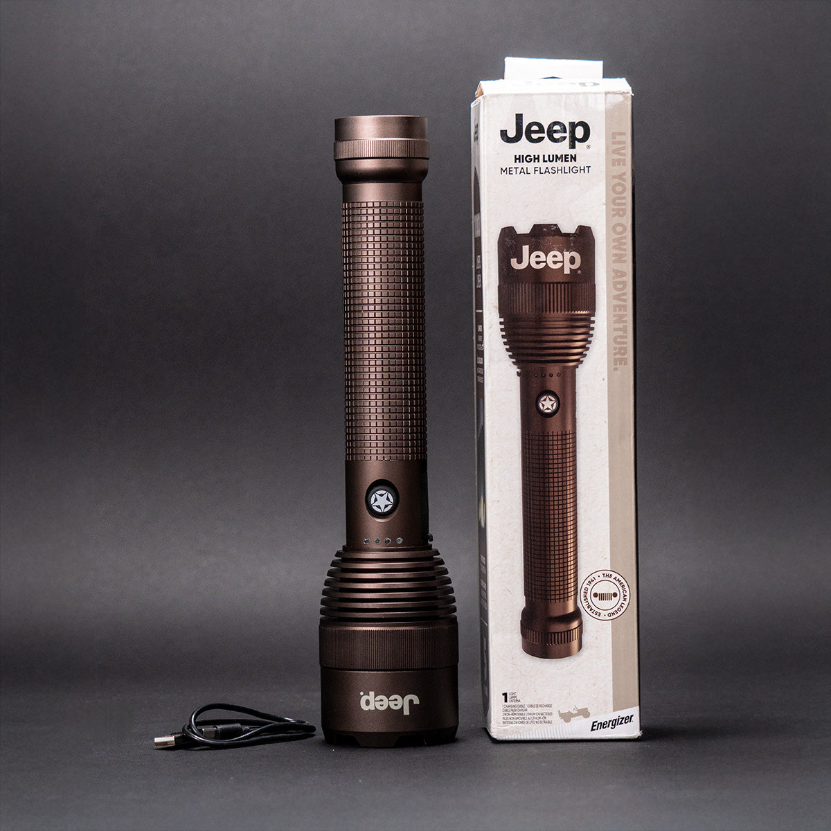 Jeep × Energizer ハイルーメン メタル充電式LEDフラッシュライト