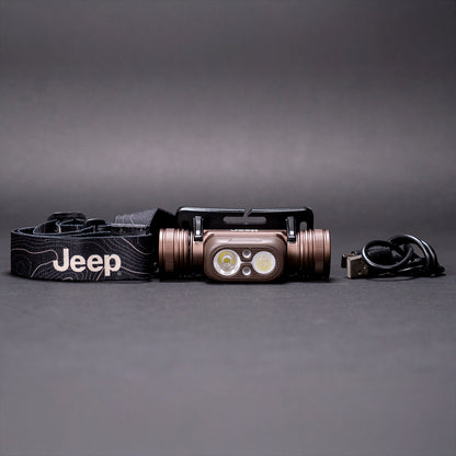 Jeep × Energizer ハイブリッド充電式メタルLEDヘッドランプ