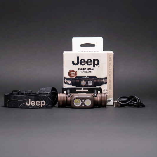 Jeep × Energizer ハイブリッド充電式メタルLEDヘッドランプ