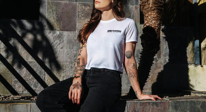 Method Race Wheels Endless Summer Ladies Crop Top Tシャツ White (女性用）