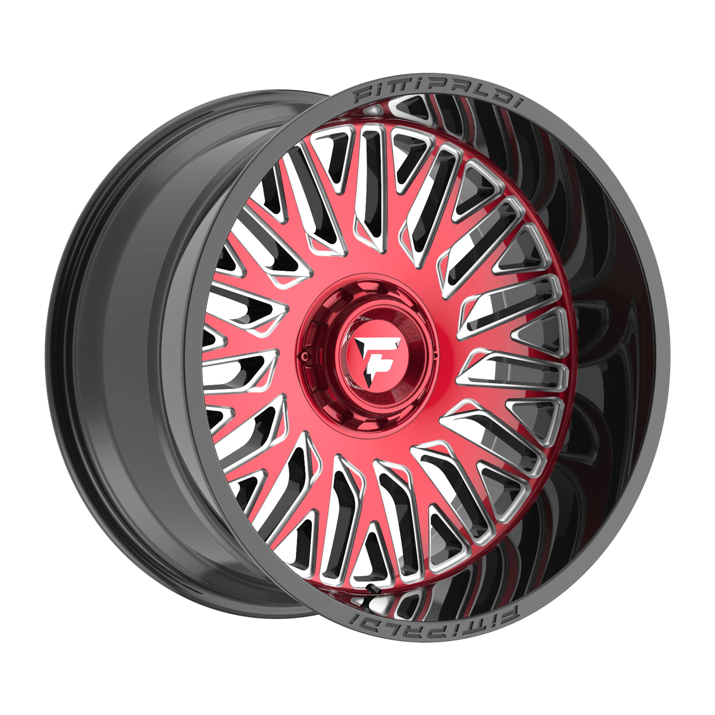 Fittipaldi Off Road FA07MBRM | GLOSS BLACK MACHINED FACE WITH RED TINT AND MILLED WINDOWS