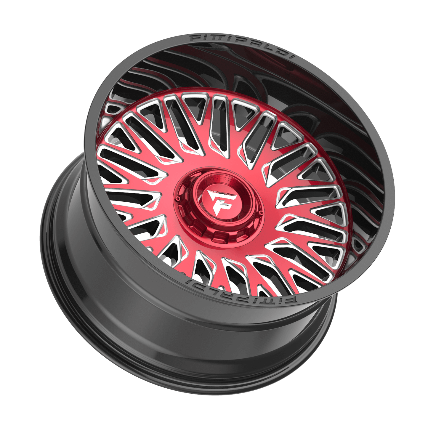 Fittipaldi Off Road FA07MBRM | GLOSS BLACK MACHINED FACE WITH RED TINT AND MILLED WINDOWS