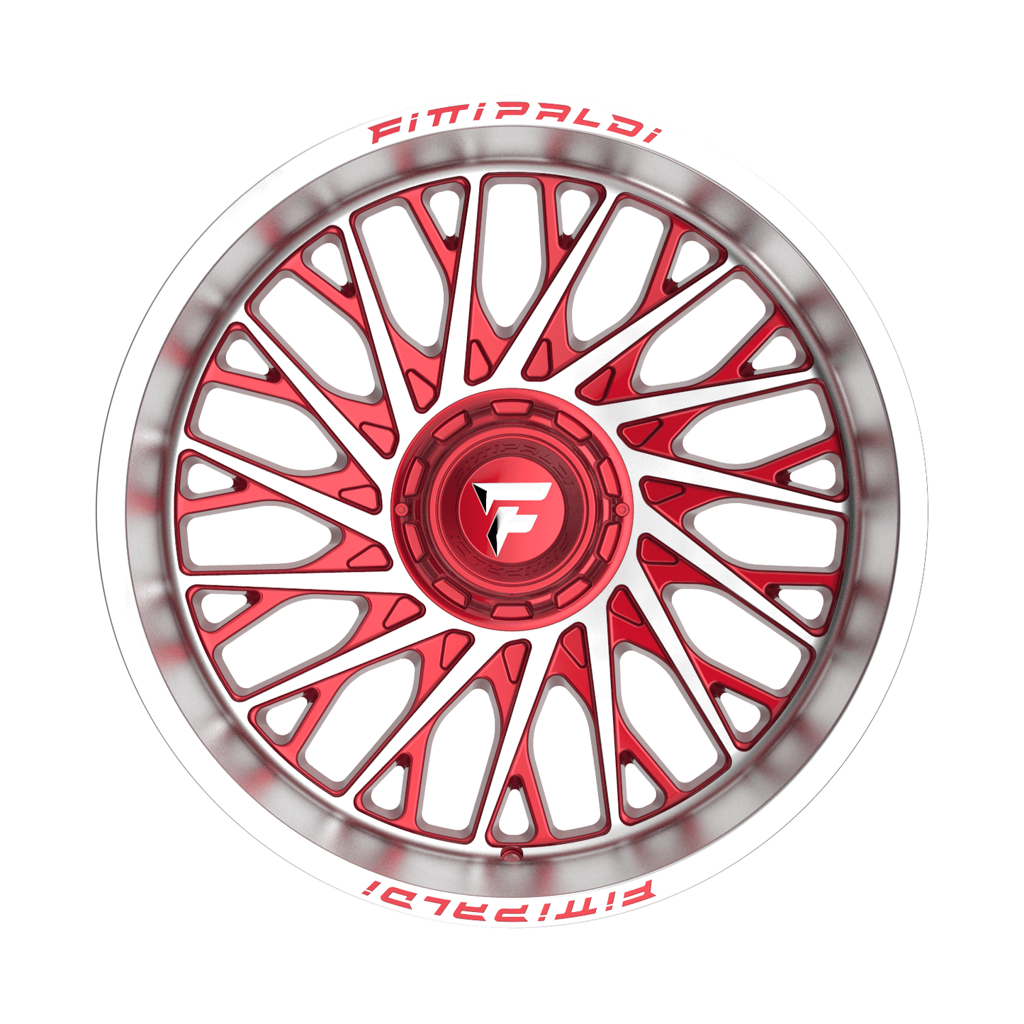 Fittipaldi Off Road FA08MR | GLOSS RED WITH MACHINED FACE AND LIP