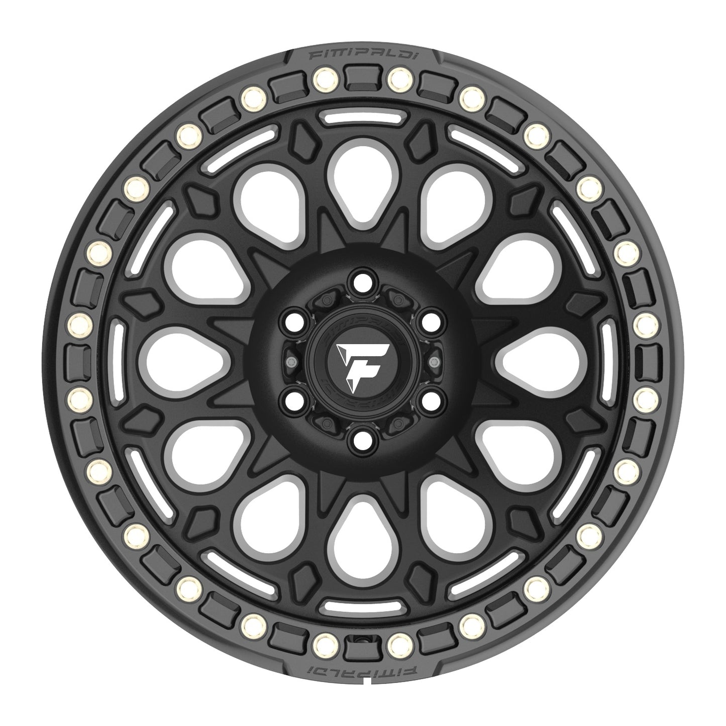 Fittipaldi Off Road FB153B BEADLOCK | SATIN BLACK WITH GLOSS BLACK FORGED RING