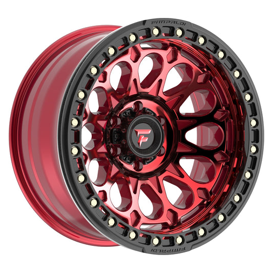 Fittipaldi Off Road FB153R BEADLOCK | GLOSS RED MACHINED WITH RED TINT AND GLOSS BLACK RING