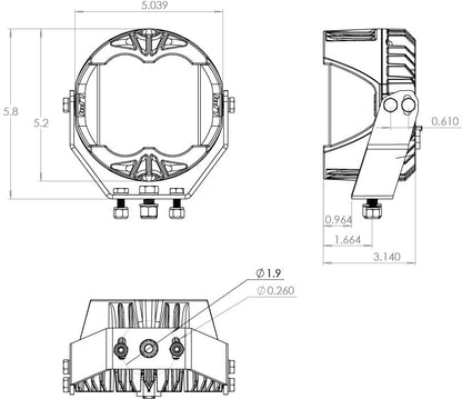 バハデザイン Baja Designs LP4 プロ LED AUXライト (ペア、カラーバックライト)