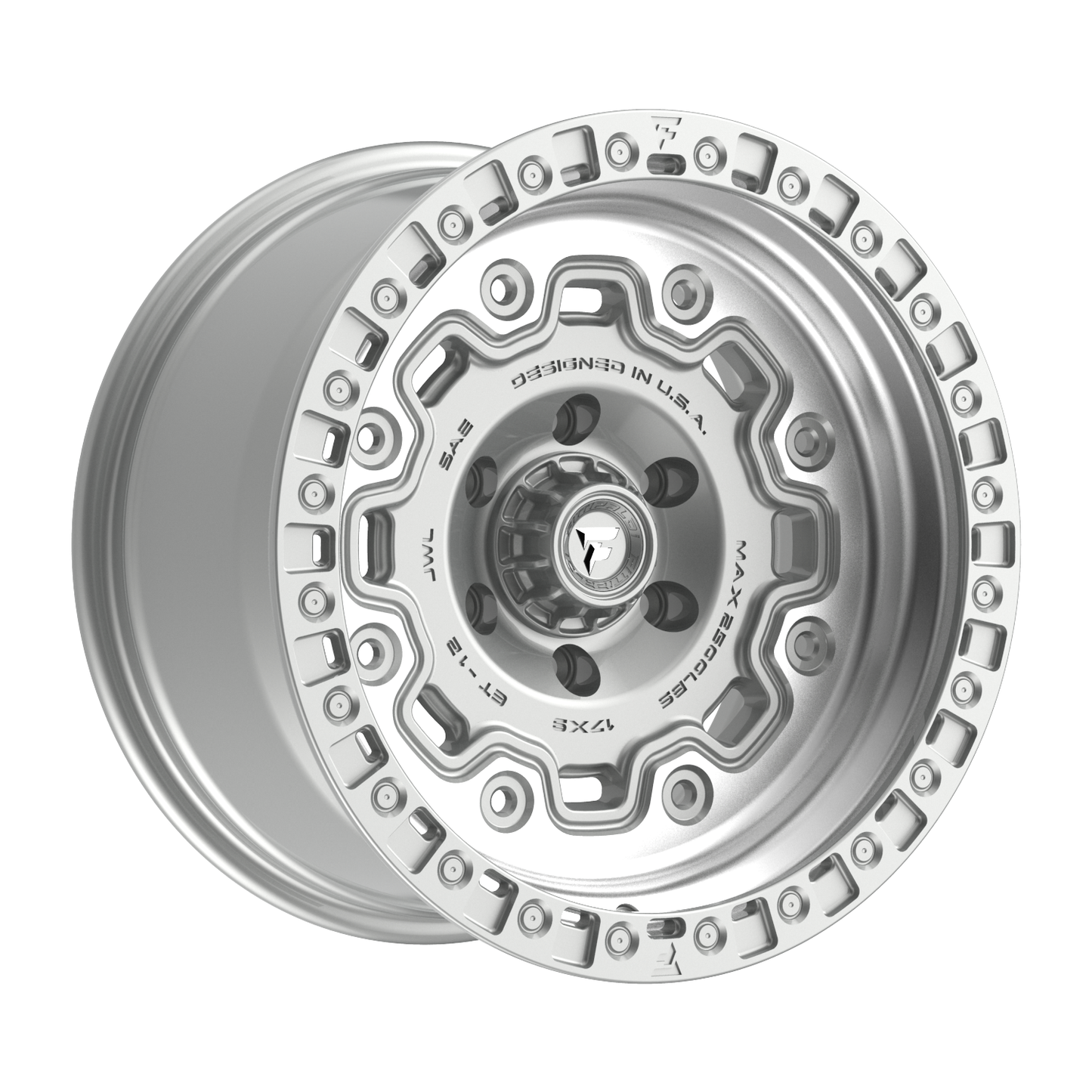 Fittipaldi Off Road FT100MS | GLOSS SILVER WITH MACHINED FACE AND UNDERCUT