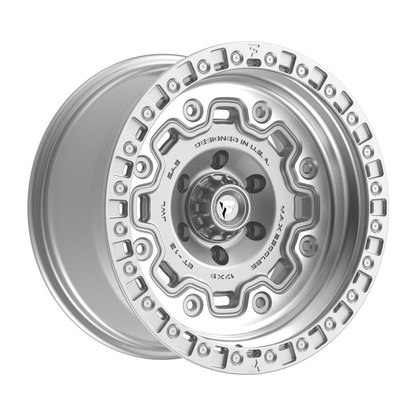 Fittipaldi Off Road FT100MS | GLOSS SILVER WITH MACHINED FACE AND UNDERCUT