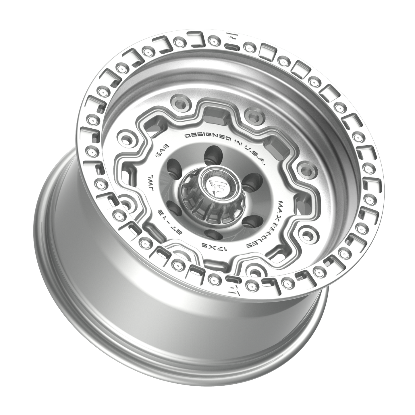 Fittipaldi Off Road FT100MS | GLOSS SILVER WITH MACHINED FACE AND UNDERCUT