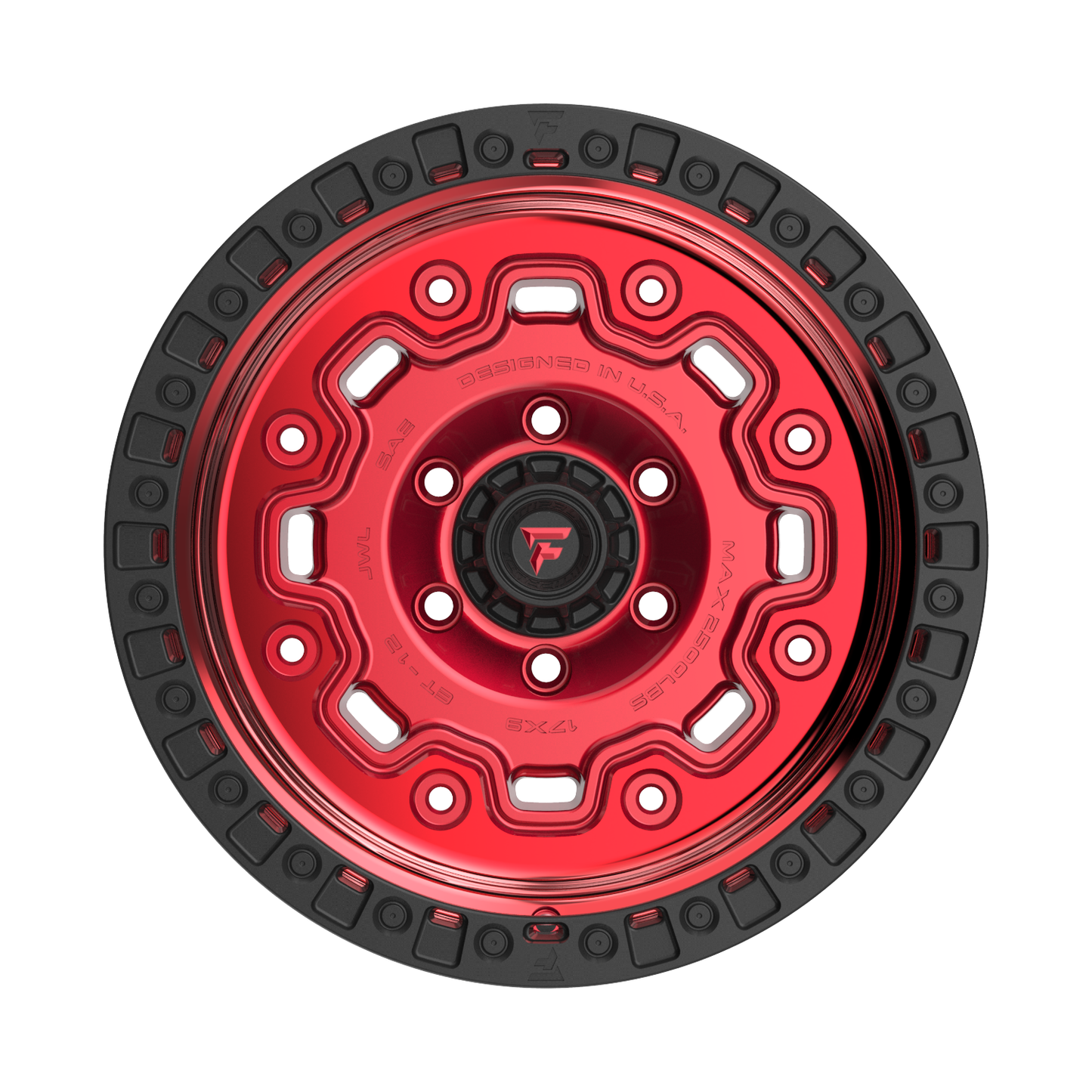 Fittipaldi Off Road FT100RTB | GLOSS RED WITH MACHINED FACE, RED TINT, AND SATIN BLACK LIP
