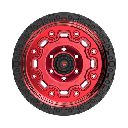 Fittipaldi Off Road FT100RTB | GLOSS RED WITH MACHINED FACE, RED TINT, AND SATIN BLACK LIP