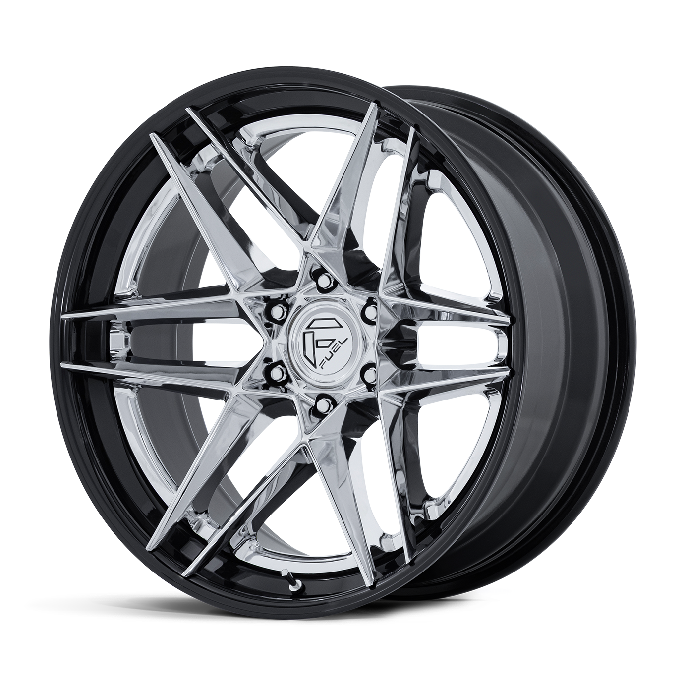 Fuel Off Road フューエルオフロード ホイール FC408 FLIGHT | CHROME W/ GLOSS BLACK LIP