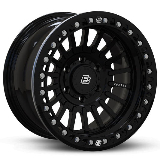 Baja Built バハビルト Maverick Forged Beadlock | Glossy Black (black ring & aluminum bolts) フォージドホイール