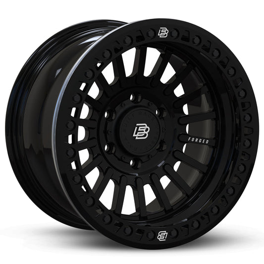 Baja Built バハビルト Maverick Forged Beadlock | Glossy Black (black ring & black bolts) フォージドホイール